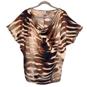 Worthington Cowl Neck Dolman Sleeved Blouse Size Large